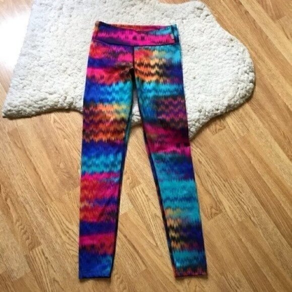 KOS USA: Womens Multi-Colored Zig Zag Skinny Leggings M - Picture 7 of 8